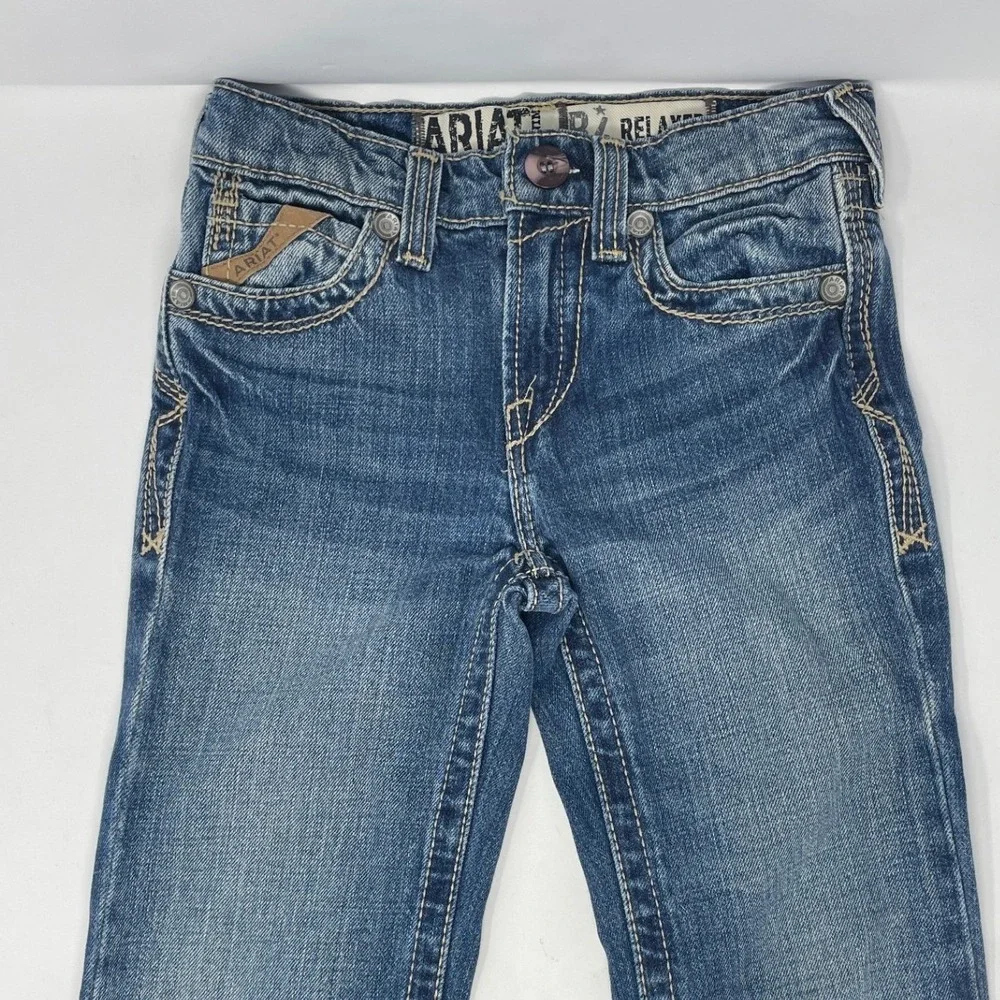 Ariat Kids S Cowboy Faded Denim Jeans 100% Cotton Work Play Pants